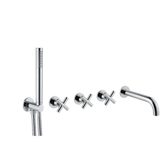 Bugnatese Rodos falba építhető kádtöltő-és zuhany csaptelep szett (7319)