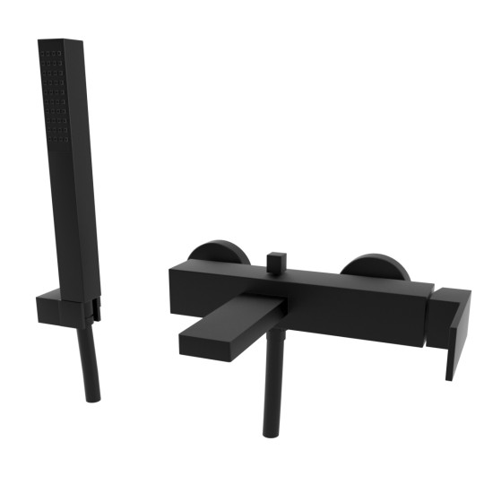 Bugnatese Tetris matt fekete kádtöltő-és zuhany csaptelep (9102NE)