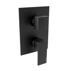 Bugnatese Tetris matt fekete falba építhető kádcsaptelep 3 állású (9131NE)