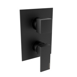 Bugnatese Tetris matt fekete falba építhető kádcsaptelep 4 állású (9132NE)