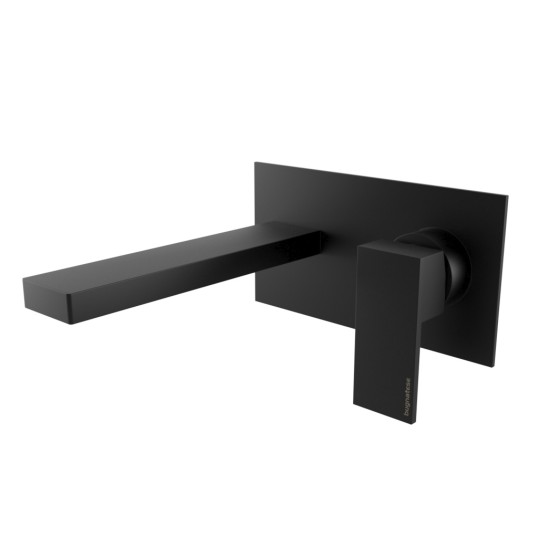 Bugnatese Tetris matt fekete fali mosdó csaptelep (9143NE)