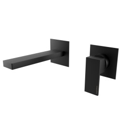 Bugnatese Tetris matt fekete fali mosdó csaptelep (9145NE)