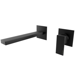 Bugnatese Tetris matt fekete fali mosdó csaptelep (9146NE)