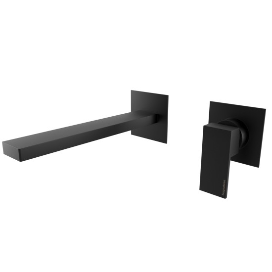 Bugnatese Tetris matt fekete fali mosdó csaptelep (9146NE)
