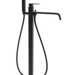 Bugnatese Tetris matt fekete álló kádtöltő-és zuhany csaptelep (9160NE)