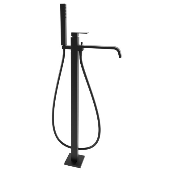 Bugnatese Tetris matt fekete álló kádtöltő-és zuhany csaptelep (9160NE)