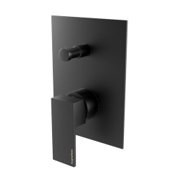Bugnatese Tetris matt fekete falba építhető kádtöltő-és zuhany csaptelep (9172NE)