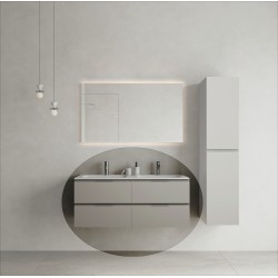 CODE 120D függesztett alsószekrény, Light Taupe szín, fekete fogantyú 120x46x50 (20 40 24 12 00 75)