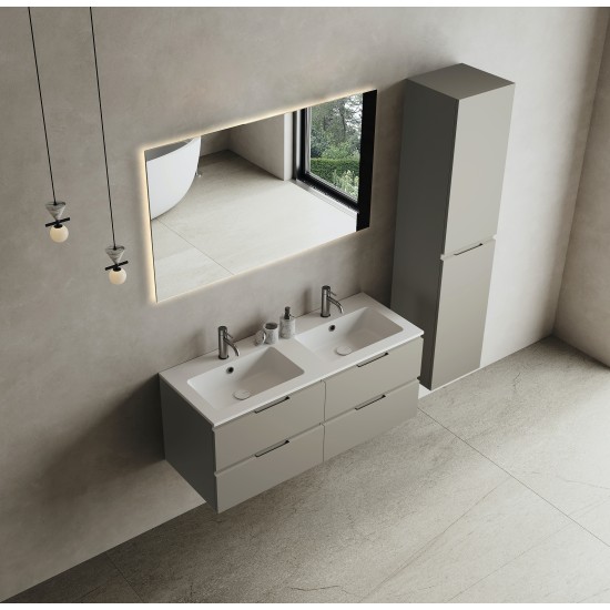 CODE 120D függesztett alsószekrény, Light Taupe szín, fekete fogantyú 120x46x50 (20 40 24 12 00 75)