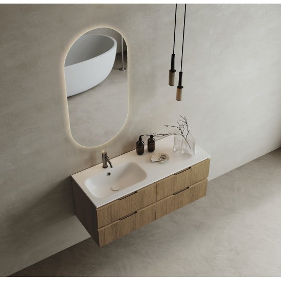 CODE 120B függesztett alsószekrény, Honey Oak szín, fekete fogantyú 120x46x50 (20 40 24 12 13 85)