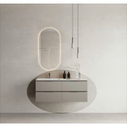 CODE 120B függesztett alsószekrény, Light Taupe szín, fekete fogantyú 120x46x50 (20 40 24 12 13 75)