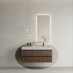 CODE 120J függesztett alsószekrény, Brown Oak szín, fekete fogantyú 120x46x50 (20 40 24 12 12 86)