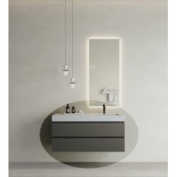 CODE 120J függesztett alsószekrény, Dark Taupe szín, fekete fogantyú 120x46x50 (20 40 24 12 12 74)