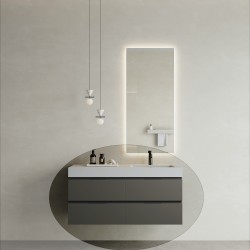 CODE 120J függesztett alsószekrény, Dark Taupe szín, fekete fogantyú 120x46x50 (20 40 24 12 12 74)