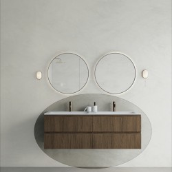 CODE 140 függesztett alsószekrény, Brown Oak szín, fekete fogantyú 140x46x50 (20 40 24 14 00 86)