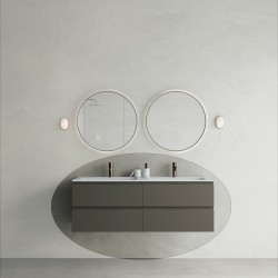 CODE 140 függesztett alsószekrény, Dark Taupe szín, fekete fogantyú 140x46x50 (20 40 24 14 00 74)