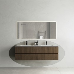 CODE 160 függesztett alsószekrény, Brown Oak szín, fekete fogantyú 160x46x50 (20 40 24 16 00 86)