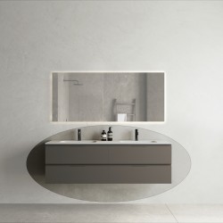 CODE 160 függesztett alsószekrény, Dark Taupe szín, fekete fogantyú 160x46x50 (20 40 24 16 00 74)