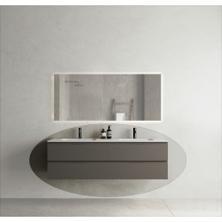 CODE 160 függesztett alsószekrény, Dark Taupe szín, fekete fogantyú 160x46x50 (20 40 24 16 00 74)