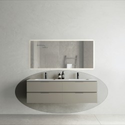 CODE 160 függesztett alsószekrény, Light Taupe szín, fekete fogantyú 160x46x50 (20 40 24 16 00 75)