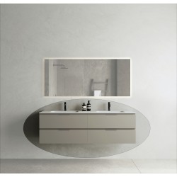 CODE 160 függesztett alsószekrény, Light Taupe szín, fekete fogantyú 160x46x50 (20 40 24 16 00 75)