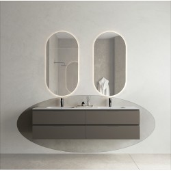 CODE 180 függesztett alsószekrény, Dark Taupe szín, fekete fogantyú 180x46x50 (20 40 24 18 00 74)