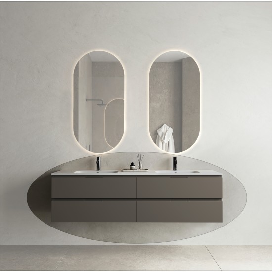 CODE 180 függesztett alsószekrény, Dark Taupe szín, fekete fogantyú 180x46x50 (20 40 24 18 00 74)