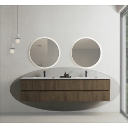 CODE 200 függesztett alsószekrény, Brown Oak szín, fekete fogantyú 200x46x50 (20 40 24 20 00 86)