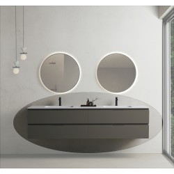 CODE 200 függesztett alsószekrény, Dark Taupe szín, fekete fogantyú 200x46x50 (20 40 24 20 00 74)