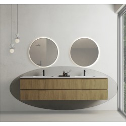 CODE 200 függesztett alsószekrény, Honey Oak szín, fekete fogantyú 200x46x50 (20 40 24 20 00 85)