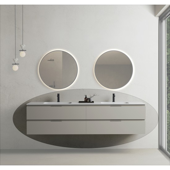 CODE 200 függesztett alsószekrény, Light Taupe szín, fekete fogantyú 200x46x50 (20 40 24 20 00 75)