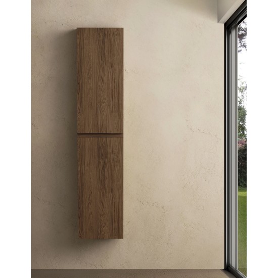 CODE 160 jobbos fali szekrény, Brown Oak szín, fekete fogantyú 160x35x15 (20 51 02 16 12 86)