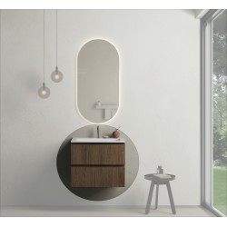 CODE 60 függesztett alsószekrény, Brown Oak szín, fekete fogantyú 60x46x50 (20 20 22 06 00 86)