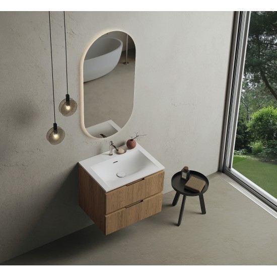 CODE 60 függesztett alsószekrény, Honey Oak szín, fekete fogantyú 60x46x50 (20 20 22 06 00 85)