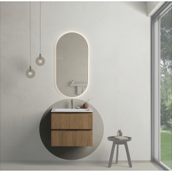 CODE 60 függesztett alsószekrény, Honey Oak szín, fekete fogantyú 60x46x50 (20 20 22 06 00 85)