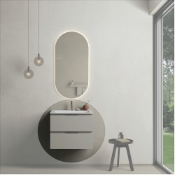 CODE 60 függesztett alsószekrény, Light Taupe szín, fekete fogantyú 60x46x50 (20 20 22 06 00 75)