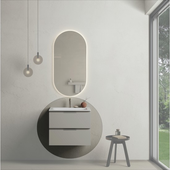 CODE 60 függesztett alsószekrény, Light Taupe szín, fekete fogantyú 60x46x50 (20 20 22 06 00 75)