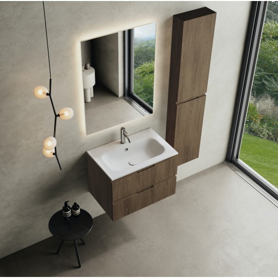 CODE 70 függesztett alsószekrény, Brown Oak szín, fekete fogantyú 70x46x50 ( 20 20 22 07 00 86)