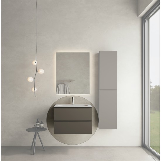 CODE 70 függesztett alsószekrény, Dark Taupe szín, fekete fogantyú 70x46x50 (20 20 22 07 00 74)