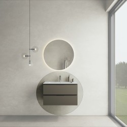 CODE 80 függesztett alsószekrény, Dark Taupe szín, fekete fogantyú 80x46x50 (20 20 22 08 00 74)