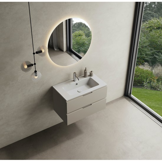 CODE 80 függesztett alsószekrény, Light Taupe szín, fekete fogantyú 80x46x50 (20 20 22 08 00 75)