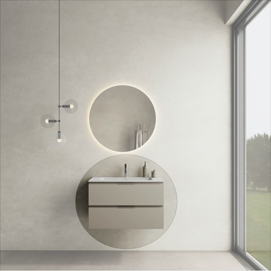 CODE 80 függesztett alsószekrény, Light Taupe szín, fekete fogantyú 80x46x50 (20 20 22 08 00 75)