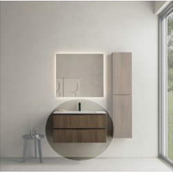 CODE 90 függesztett alsószekrény, Brown Oak szín, fekete fogantyú 90x46x50 (20 20 22 09 00 86)