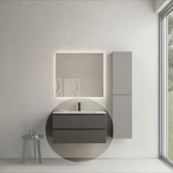 CODE 90 függesztett alsószekrény, Dark Taupe szín, fekete fogantyú 90x46x50 (20 20 22 09 00 74)