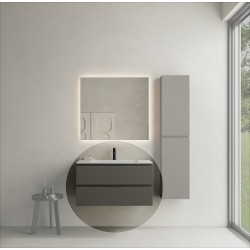 CODE 90 függesztett alsószekrény, Dark Taupe szín, fekete fogantyú 90x46x50 (20 20 22 09 00 74)