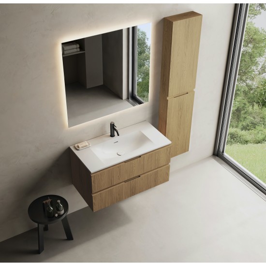 CODE 90 függesztett alsószekrény, Honey Oak szín, fekete fogantyú 90x46x50 (20 20 22 09 00 85)