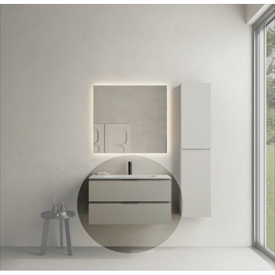 CODE 90 függesztett alsószekrény, Light Taupe szín, fekete fogantyú 90x46x50 (20 20 22 09 00 75)