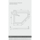 Radaway Doros PT E 100x90 jobbos ötszögletű aszimmetrikus akril zuhanytálca (SDRPT1090-01R)