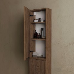 CODE 160 balos fali szekrény, Brown Oak szín, fekete fogantyú 160x35x15 (20 51 02 16 13 86)