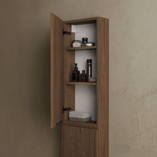 CODE 160 balos fali szekrény, Brown Oak szín, fekete fogantyú 160x35x15 (20 51 02 16 13 86)